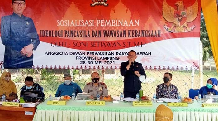 Soni Setiawan Sosialisasikan Wawasan Kebangsaan di SMAN 1 Sungkai Jaya