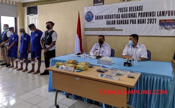 BNN Lampung Gagalkan Pengiriman Sabu 5 Kg, 3 Kurir Asal Pesawaran Dibekuk