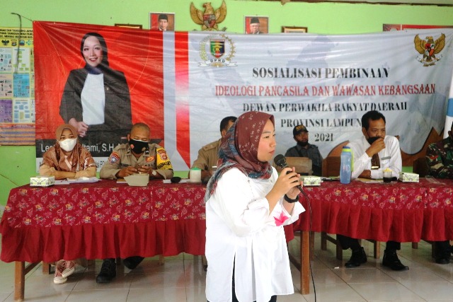 Lesty Ajak Desa Pancatunggal Lamsel Warga Amalkan Pancasila