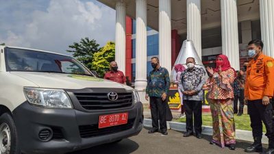 Basarnas Lampung Terima Mobil Pinjam Pakai dari Pemkot Bandarlampung