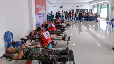 Peringati HUT ke-73 Pomad, Denpom II/3 Lampung Gelar Donor Darah