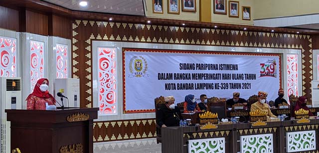 Sidang Paripurna HUT ke-339 Bandarlampung, Ini Kata Walikota Eva Dwiana