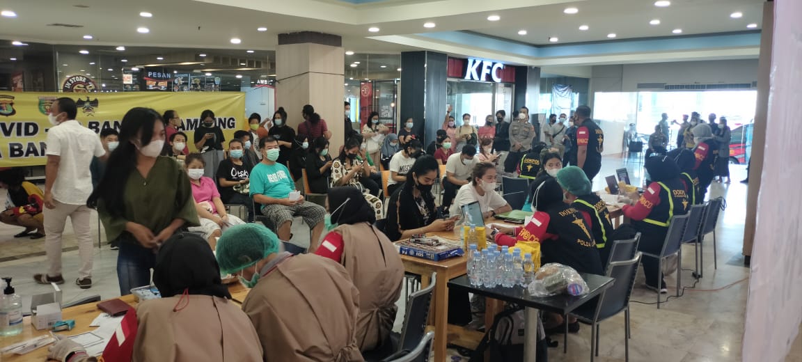 Polda Lampung Gelar Vaksinasi Covid-19 di Moka