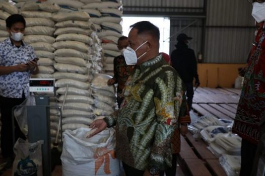 Pastikan Stok Beras Aman Selama Pandemi, Bupati Lamsel Cek Gudang Bulog di Sragi
