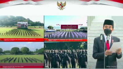 Presiden Jokowi Lantik 700 Perwira TNI dan Polri Tahun 2021