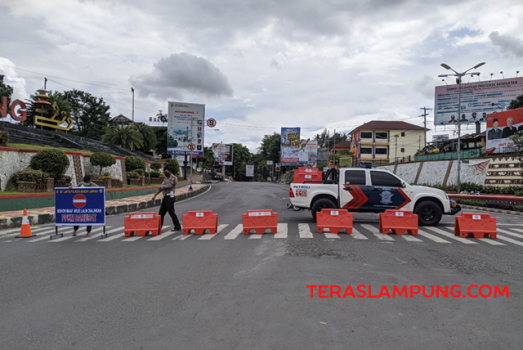 Pos Penyekatan di Pintu Masuk Kota Bandarlampung Kembali Diaktifkan