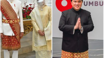 Ini Kata Para Tokoh Soal Pakaian Adat Lampung Pepadun yang Dikenakan Presiden Jokowi