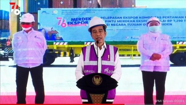 Termasuk di Lampung, Presiden Jokowi Lepas Merdeka Ekspor Komoditas Pertanian di 17 Daerah
