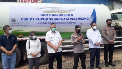 PT Pusri Kembali Bantu 10 Ton Oksigen untuk Warga Lampung