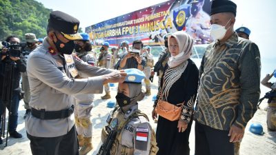 Waka Polda Lampung Hadiri Pembaretan Satgas FPU 3 MINUSCA