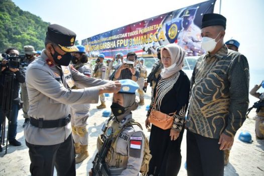 Waka Polda Lampung Hadiri Pembaretan Satgas FPU 3 MINUSCA