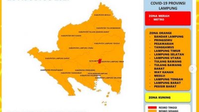 Sejak 17 Agustus 2021, Zona Merah di Lampung Tinggal Kota Metro
