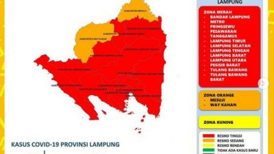 Zona Merah Hampir Merata di Kabupaten/Kota di Lampung, Hari Ini Kasus Covid-19 Tambah 717