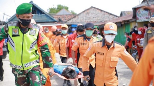 BPBD Tulangbawang Gelar Simulasi Penanganan Banjir di Tengah Pandemi Covid-19