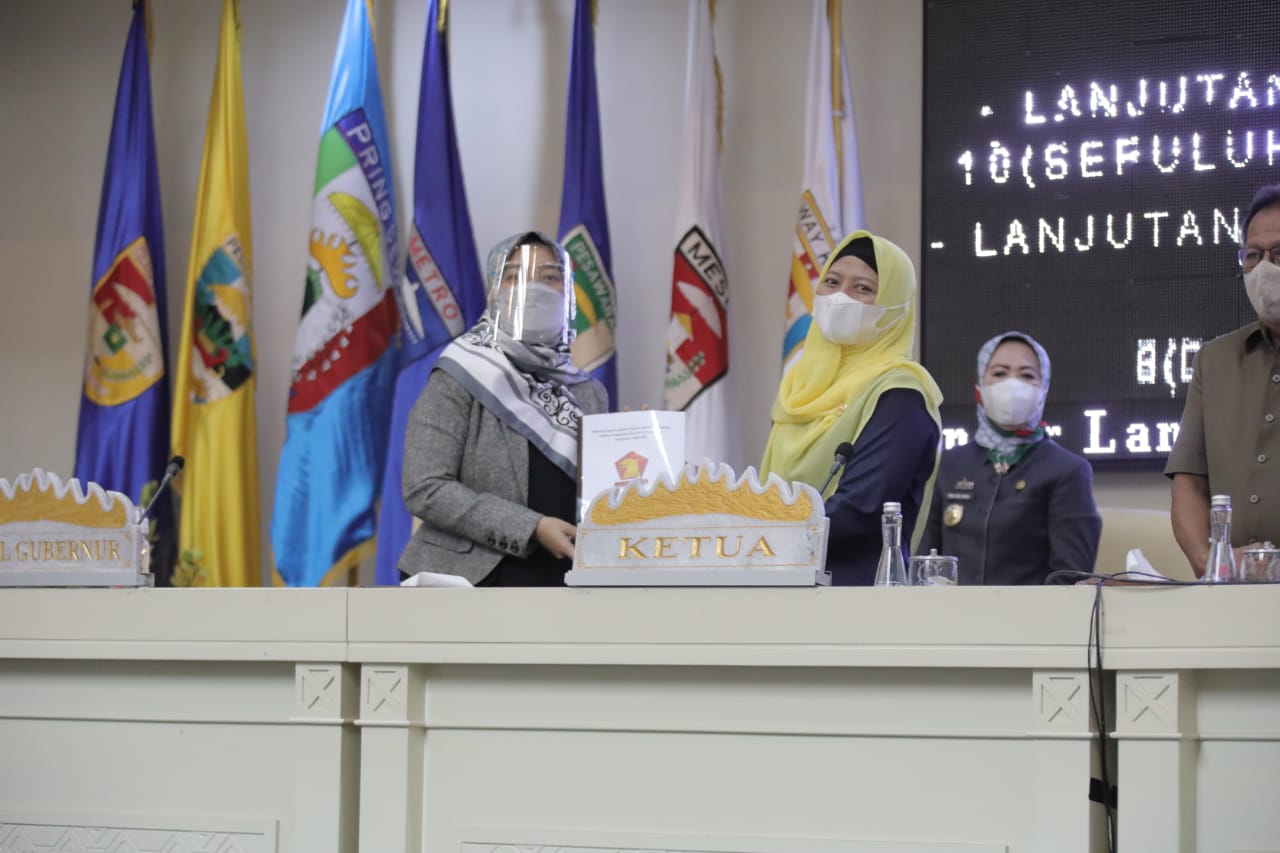 Wagub Lampung Sampaikan Enam Saran terhadap 10 Raperda Inisiatif DPRD