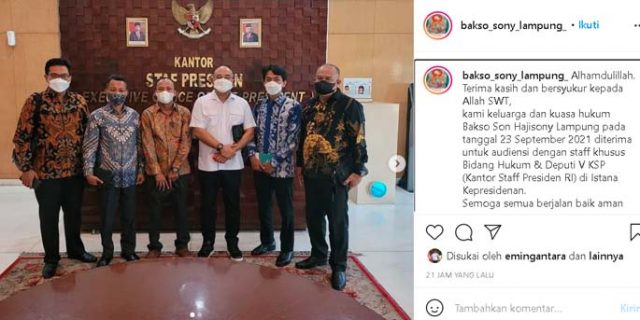 Datangi Kantor Staf Presiden, Ini Kata Pengacara Pemilik Bakso Sony
