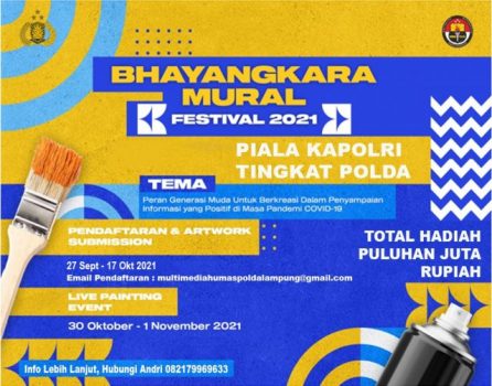 Polda Lampung Gelar Festival Mural 2021 Perebutkan Piala Kapolri