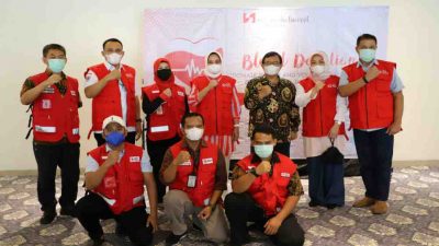 Ketua PMI Lampung Riana Sari Tinjau Kegiatan Donor Darah di Swiss-belhotel