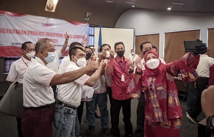 Eva Dwiana Terpilih secara Aklamasi Sebagai Ketua Pengprov PBVSI Lampung