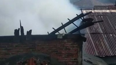 Rumah Warga Sawah Brebes Bandarlampung Ludes Terbakar