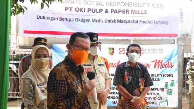 Pemprov Lampung Terima Bantuan Oksigen Cair dari APP Sinar Mas