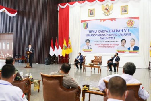 Temu Karya Daerah VII Karang Taruna Lampung  2021, Ini Kata Gubernur Arinal 