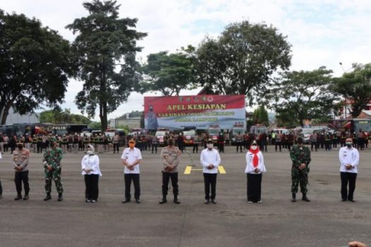 Pemprov Lampung Dukung Vaksinasi Covid-19 Keliling Polda Lampung