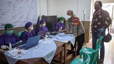 Polda dan PSMTI Lampung Gelar Vaksinasi Dosis Pertama dan Kedua di RSIA Santa Anna