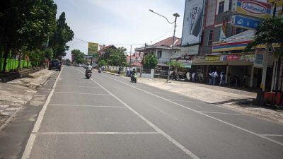Pengecatan Jalan Soedirman – Jalan Gatot Subroto di Bandarlampung Bingungkan Pengguna Jalan
