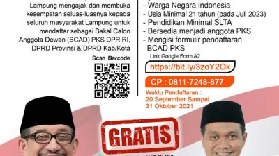 58 Orang Mendaftar Bakal Calon Anggota Dewan di PKS Lampung