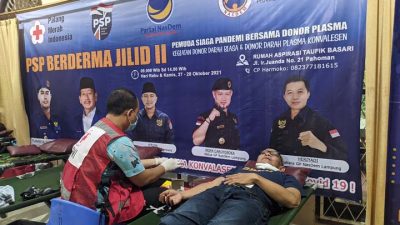 Peserta Donor Darah DPW Garda Pemuda Nasdem Lampung Terima Sembako