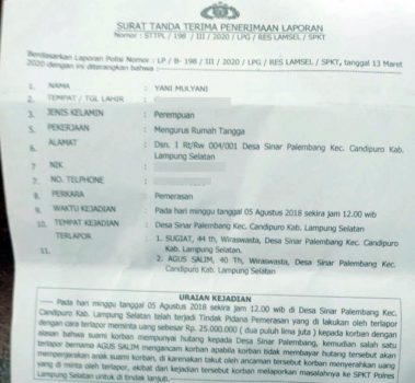Kasus Pemerasan-Penipuan Warga Sinar Palembang, Ini Kata Kasat Reskrim Polres Lamsel 