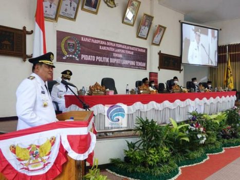 Bupati Lampung Musa Ahmad Sampaikan Pidato Pertama