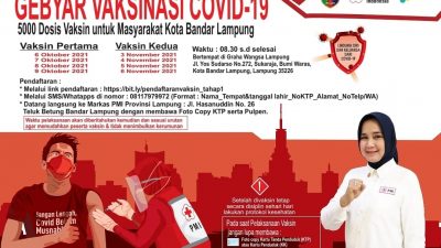PMI Lampung akan Gelar Vaksinasi Covid-19 pada 6-9 November 2021