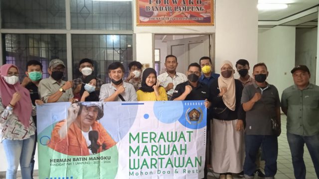 Maju Sebagai Calon Ketua PWI Lampung, Herman Batin Mangku Silaturahmi dengan Forwako