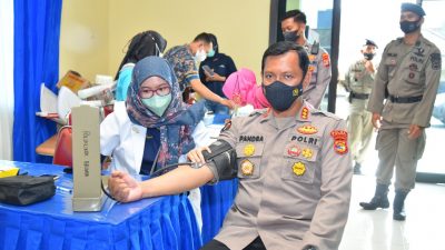 Jelang HUT Brimob ke-76, Kabid Humas Polda Lampung Ikut Donor Darah