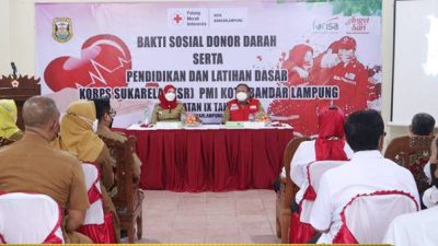 Walikota Eva Dwiana Buka Diklatsar PMI Bandarlampung