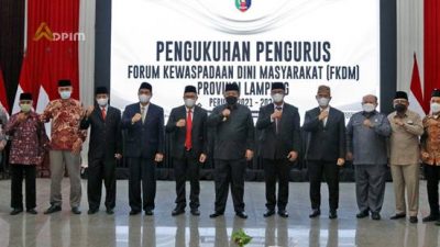 Gubernur Arinal Djunaidi Kukuhkan Pengurus FKDM Lampung 2021-2024