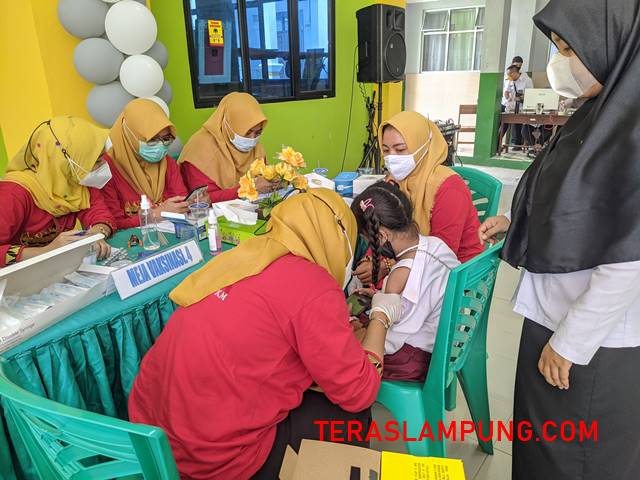 Vaksinasi Covid-19, Pemkot Bandarlampung Targetkan Seminggu 35.702 Anak