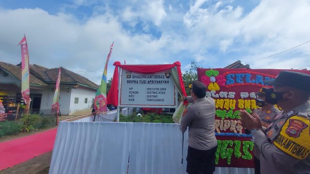 Kapolres Tanggamus Resmikan Sejumlah Rumah Babinkamtibmas
