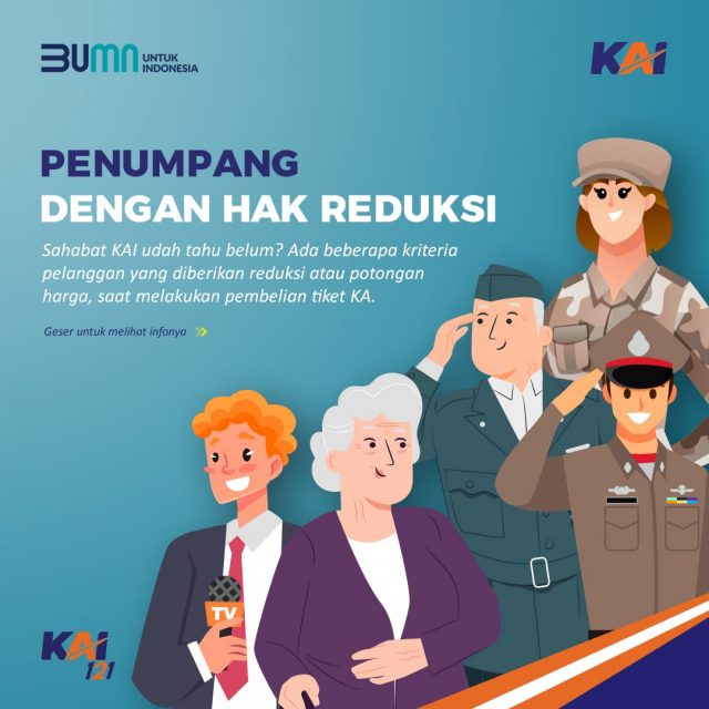 PT KAI Berikan Potongan Harga Tiket 20 Persen bagi Lansia