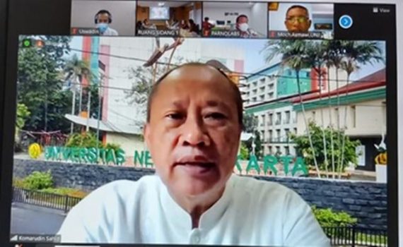 Rektor UNJ memberikan apresiasi pelaksanaan PSB SMP Labschool