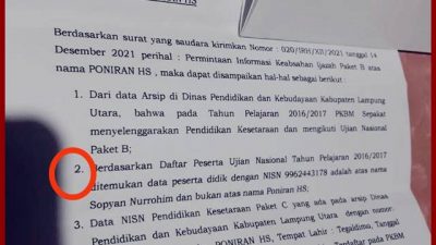 PGK Dukung Upaya Kepolisian Usut Dugaan Skandal Ijazah Palsu Oknum Kepala Desa Lampura