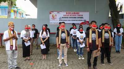 Rangkul Teman Disabilitas, Ganjar Milenial Lampung Deklarasi – Promosikan Ayah Ganjar 2024