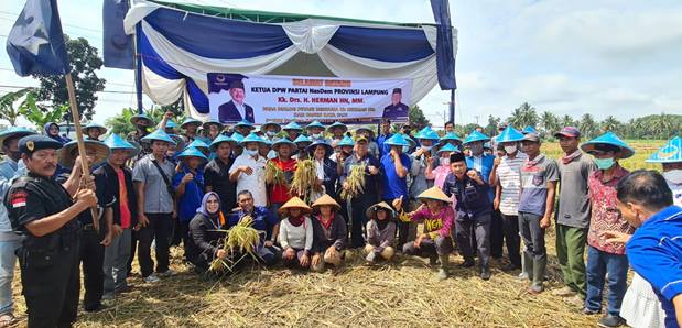 Ketua DPW Nasdem Lampung Hadiri Panen Raya di Lampung Timur