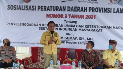 Ketua DPRD Lampung Sosialisasikan Perda Ketertiban dan Perlindungan Masyarakat di Lamteng