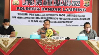 Mulai 18 Maret 2022 Polresta Bandarlampung Gelar Operasi Antik Krakatau 2022