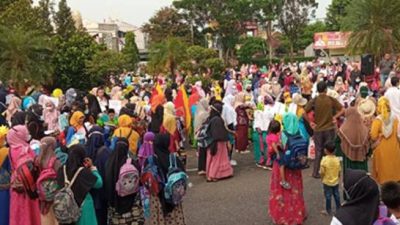 Diikuti Ribuan Anak, Himpaudi Lampung Utara Gelar Pawai Songsong Ramadan