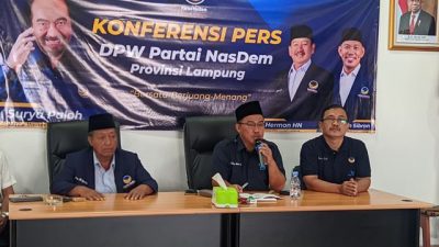 Pengurus DPW Nasdem Lampung akan Dilantik pada 26 Maret 2022