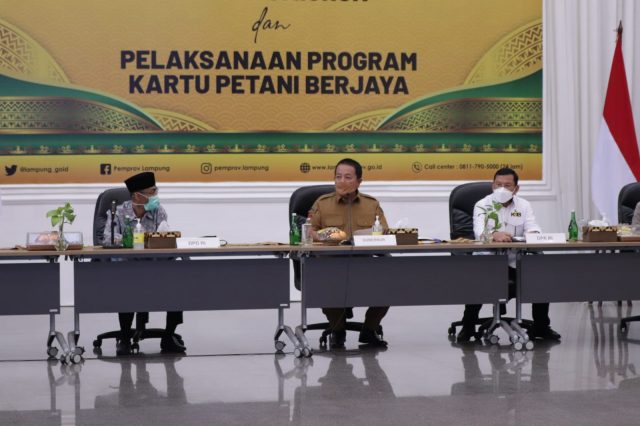 Pemprov Lampung Gelar Rapat Percepatan Implementasi Program Kartu Petani Berjaya